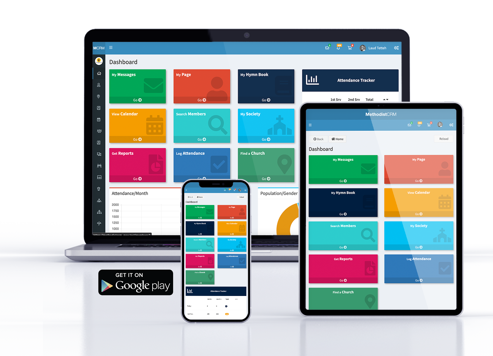Methodistcrm Member Features Screenshot